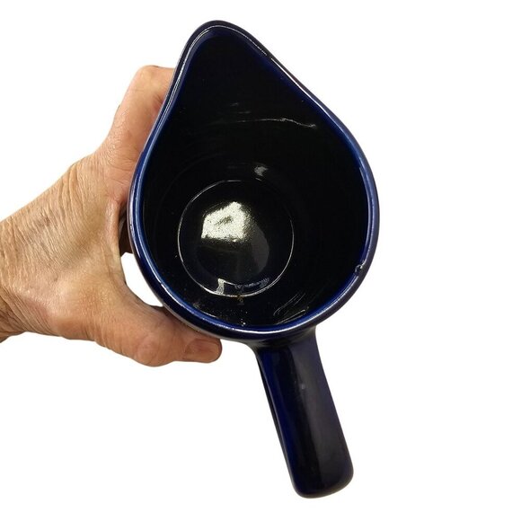 ITI Maxwell House Vintage Cobalt Blue Ceramic Creamer 4.5"H Collectable - Picture 4 of 8